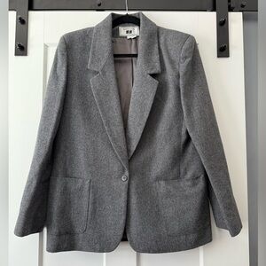 Vintage Classic Gray Wool Blazer by Stefanie Ladies Size 10
